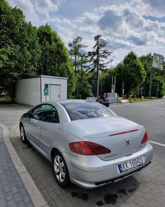 Peugeot 307 CC cena 9200 przebieg: 294000, rok produkcji 2006 z Kraków małe 22